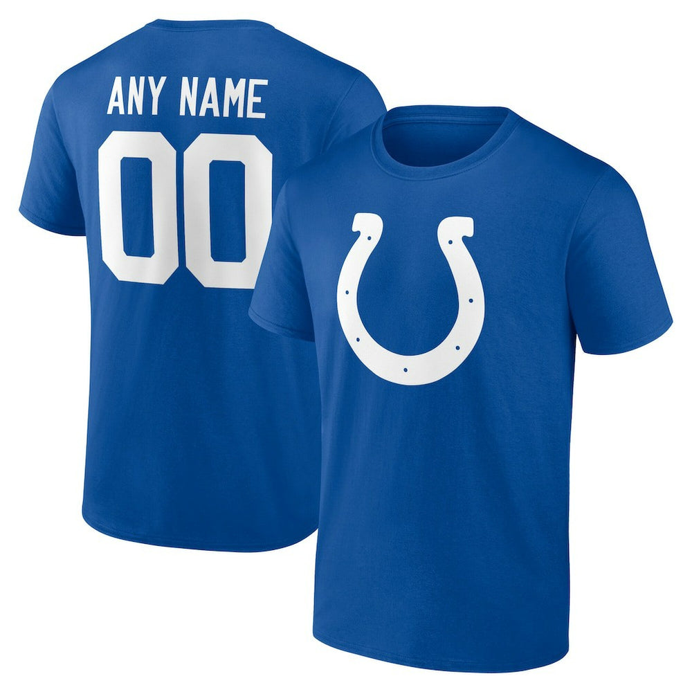 Indianapolis Colts Team Authentic Personalized Name & Number T-Shirt - Royal outlet