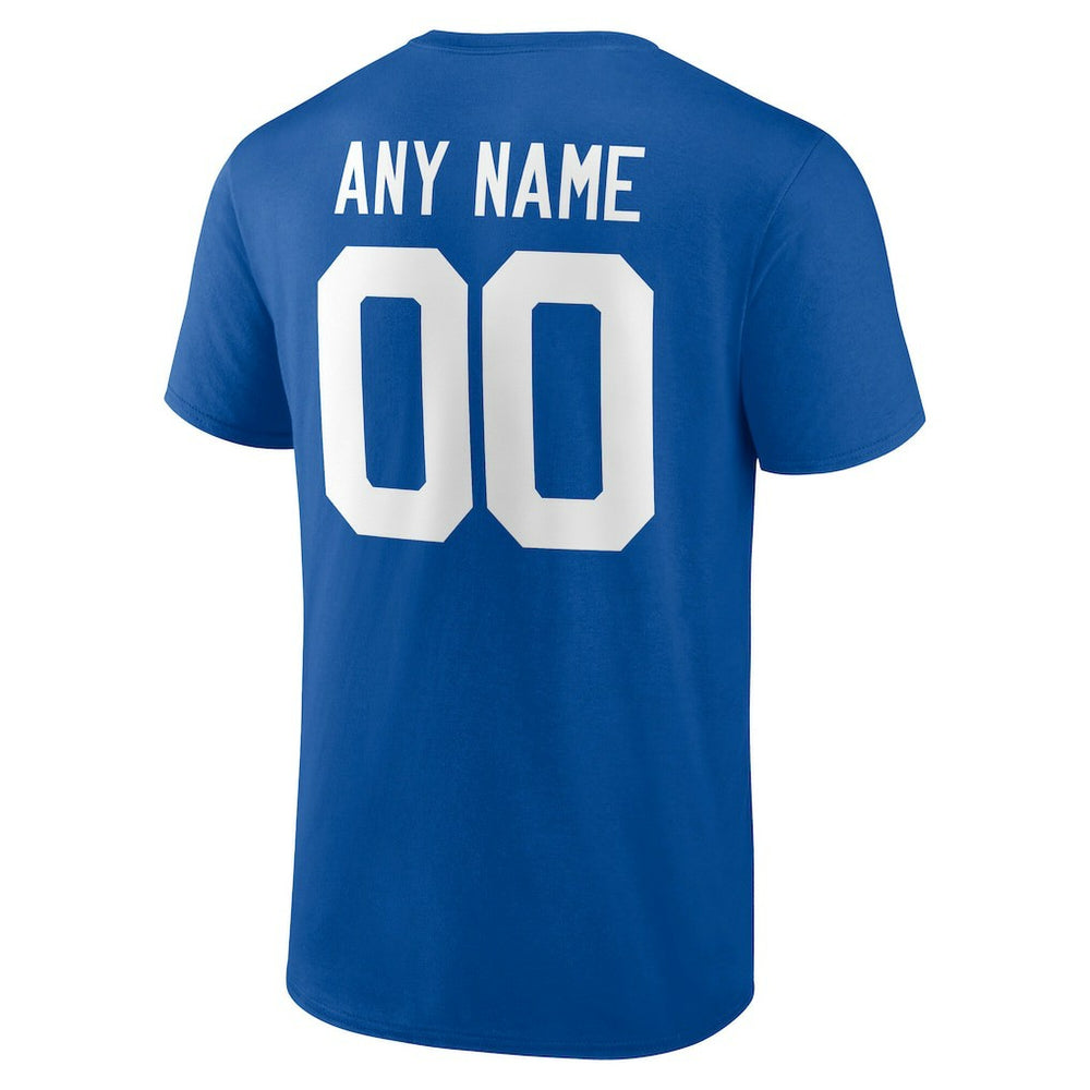 Indianapolis Colts Team Authentic Personalized Name & Number T-Shirt - Royal outlet