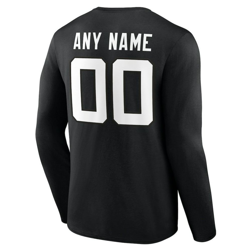 Jacksonville Jaguars Team Authentic Personalized Name & Number Long Sleeve T-Shirt - Black for sale
