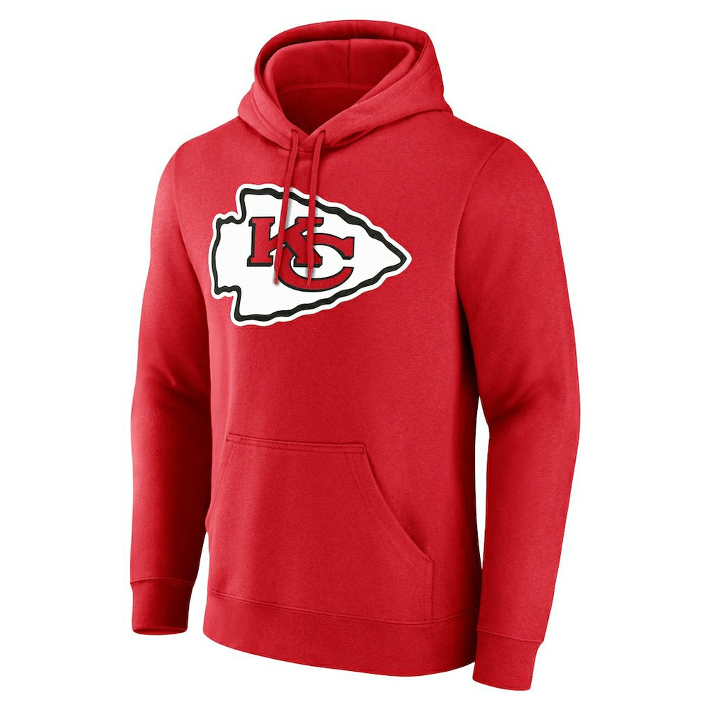 Kansas City Chiefs Team Authentic Personalized Name & Number Hoodie - Red discount