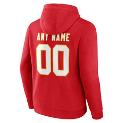 Kansas City Chiefs Team Authentic Personalized Name & Number Hoodie - Red discount