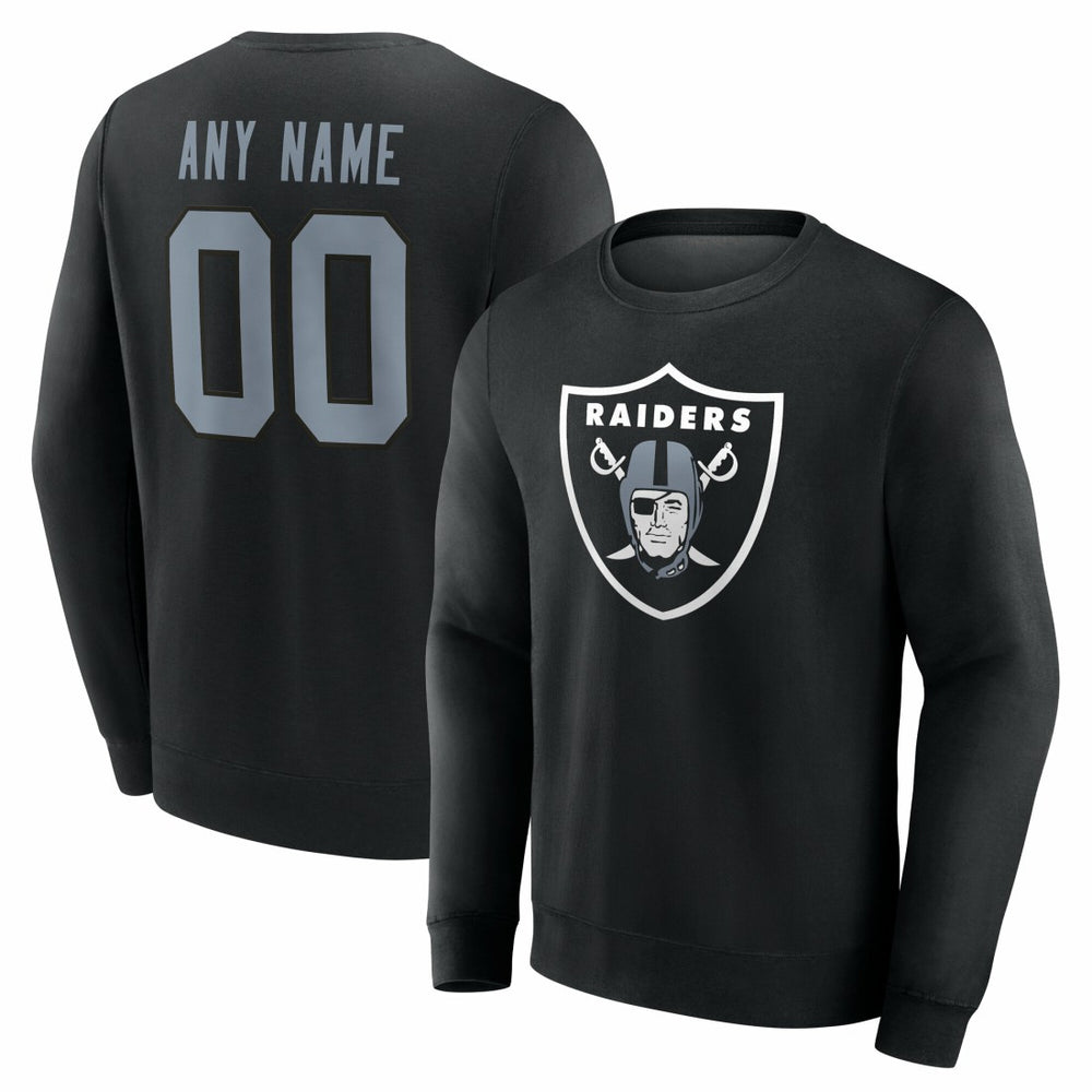 Las Vegas Raiders Team Authentic Personalized Name & Number Sweatshirt - Black sale