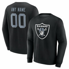 Las Vegas Raiders Team Authentic Personalized Name & Number Sweatshirt - Black sale