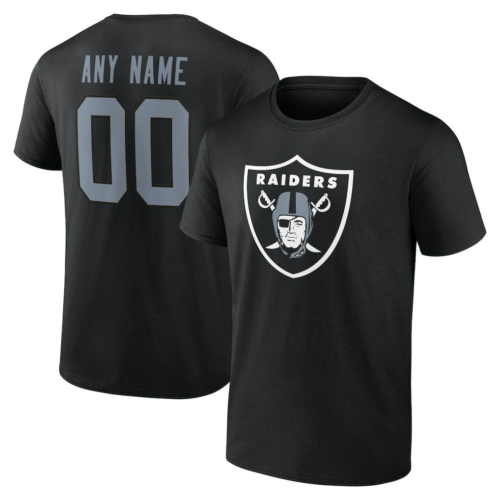 Las Vegas Raiders Team Authentic Personalized Name & Number T-Shirt - Black cheap