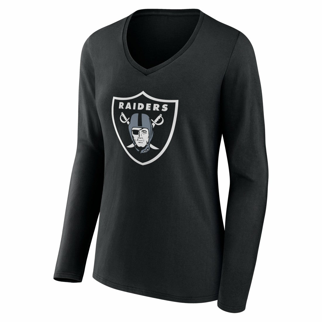 Las Vegas Raiders Women's Team Authentic Personalized Name & Number Long Sleeve V-Neck T-Shirt - Black online