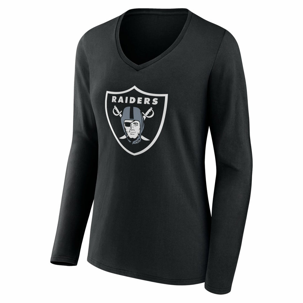 Las Vegas Raiders Women's Team Authentic Personalized Name & Number Long Sleeve V-Neck T-Shirt - Black online
