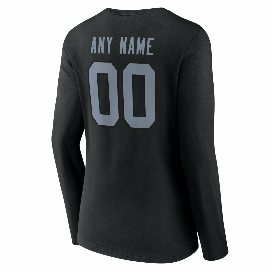 Las Vegas Raiders Women's Team Authentic Personalized Name & Number Long Sleeve V-Neck T-Shirt - Black online