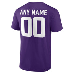 Minnesota Vikings Team Authentic Personalized Name & Number T-Shirt - Purple on sale