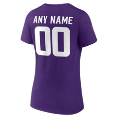 Minnesota Vikings Women's Team Authentic Personalized Name & Number V-Neck T-Shirt - Purple online