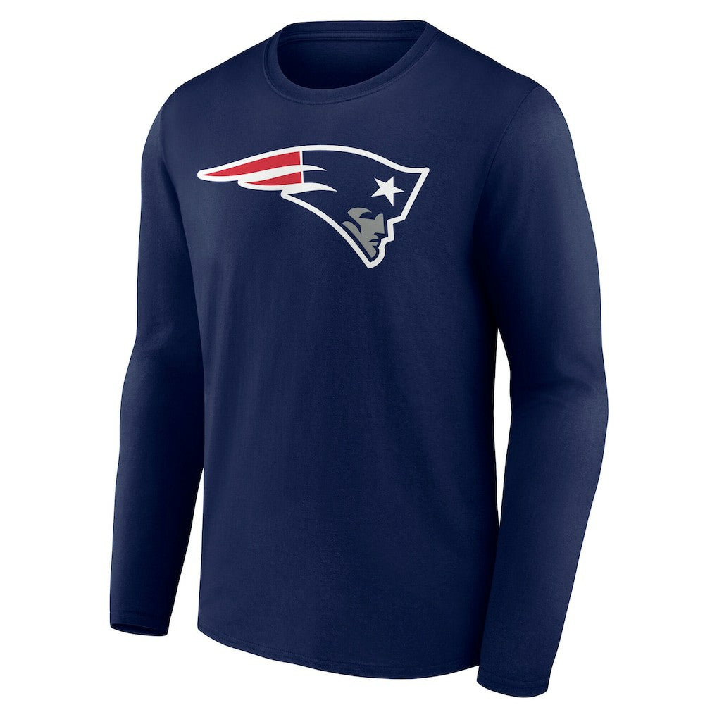 New England Patriots Team Authentic Personalized Name & Number Long Sleeve T-Shirt - Navy sale