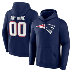 New England Patriots Team Authentic Personalized Name & Number Hoodie - Navy outlet