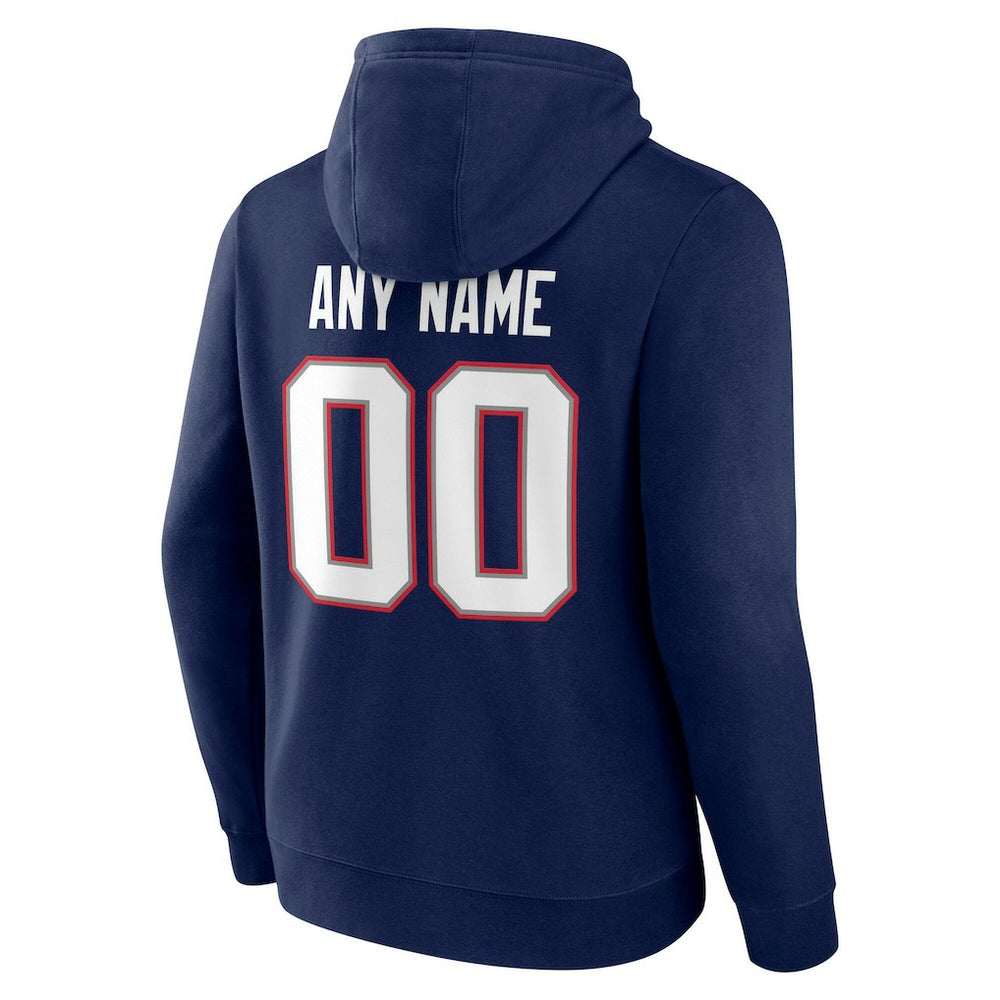 New England Patriots Team Authentic Personalized Name & Number Hoodie - Navy outlet