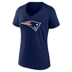 New England Patriots Women's Team Authentic Personalized Name & Number V-Neck T-Shirt - Navy online