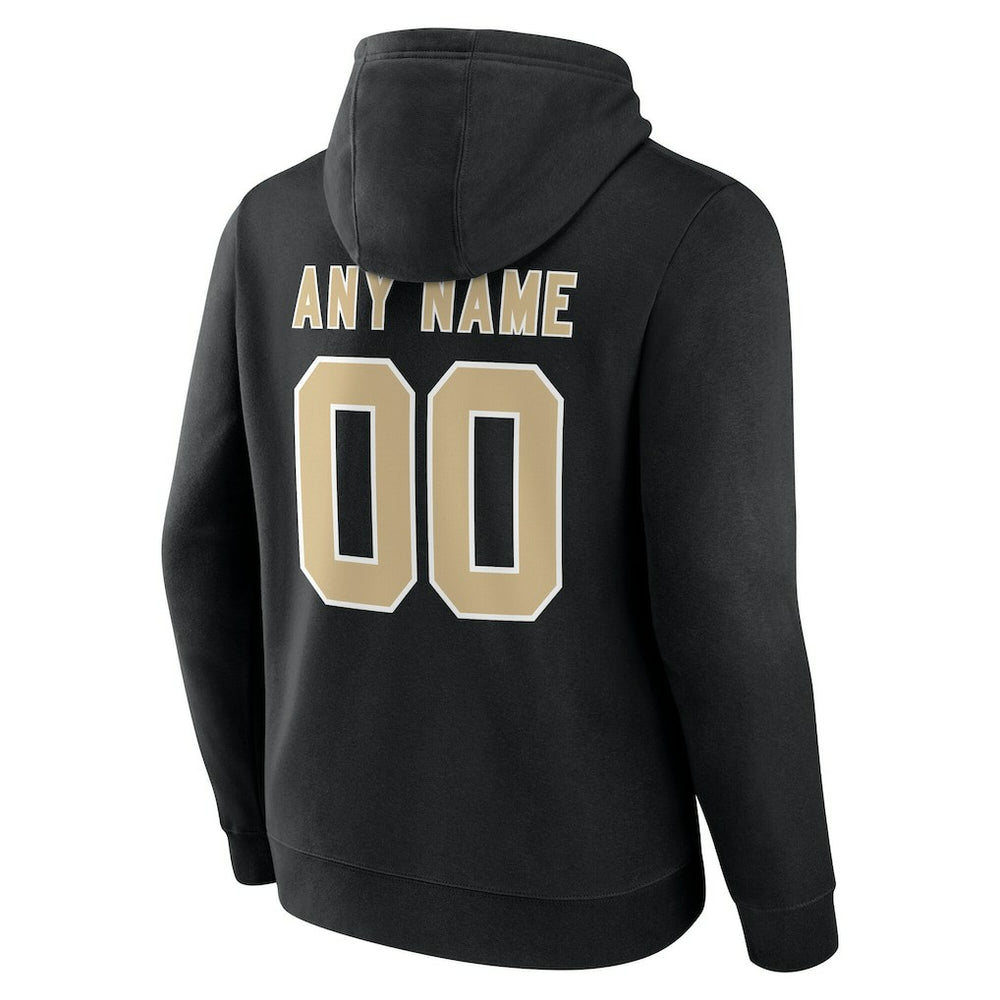 New Orleans Saints Team Authentic Personalized Name & Number Hoodie - Black for sale