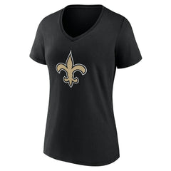 New Orleans Saints Women's Team Authentic Personalized Name & Number V-Neck T-Shirt - Black sale