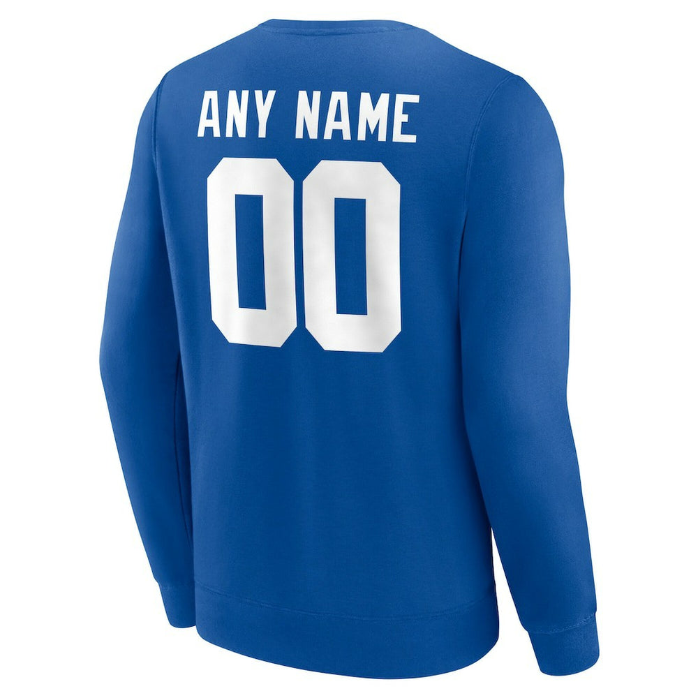 New York Giants Team Authentic Personalized Name & Number Sweatshirt - Royal discount