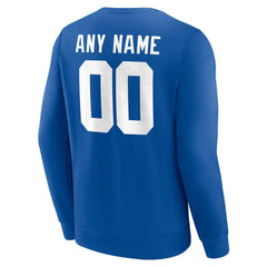 New York Giants Team Authentic Personalized Name & Number Sweatshirt - Royal discount