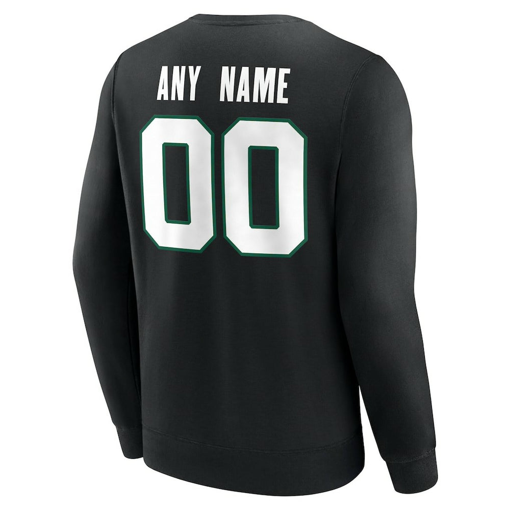 New York Jets Team Authentic Personalized Name & Number Sweatshirt - Black sale