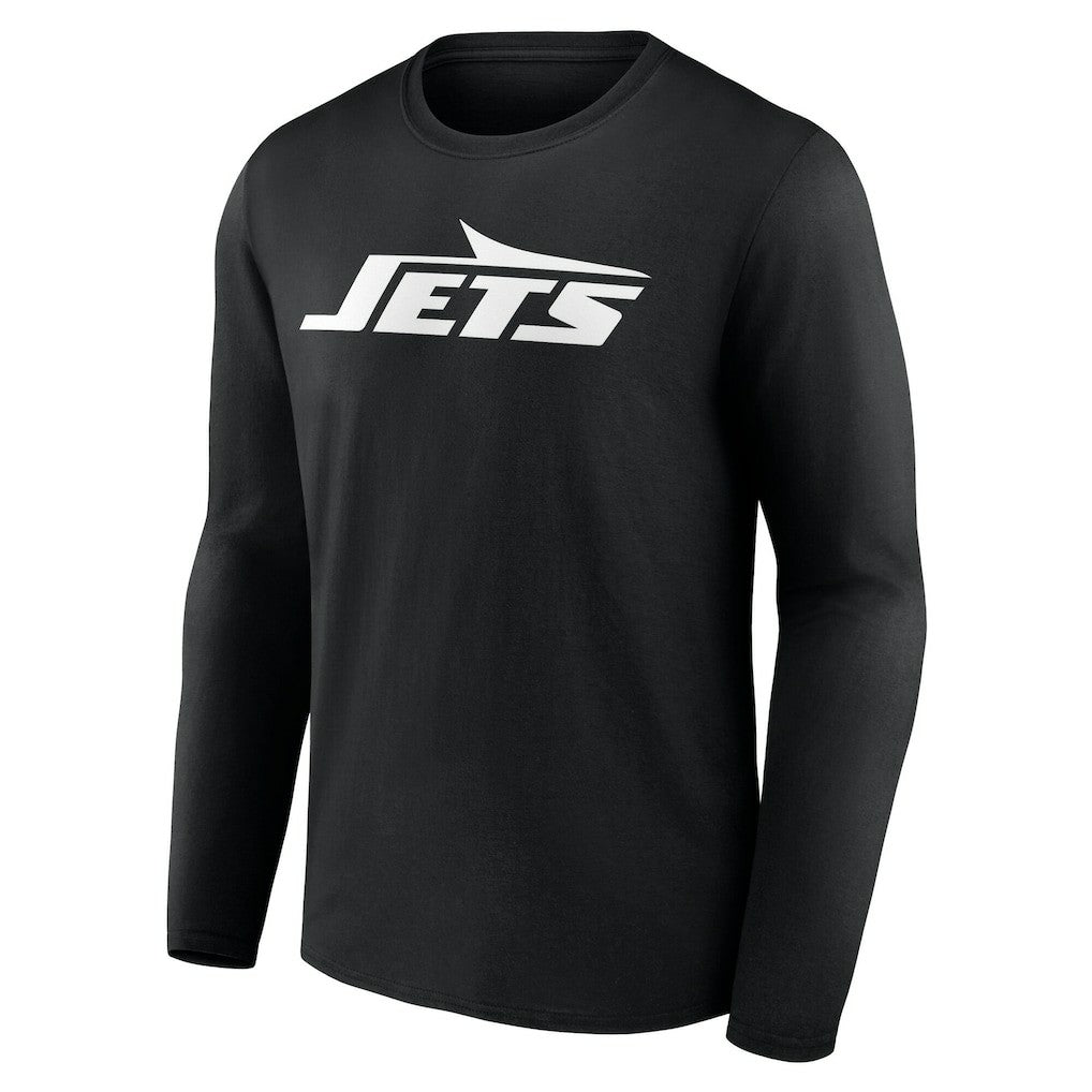 New York Jets Team Authentic Personalized Name & Number Long Sleeve T-Shirt - Black cheap