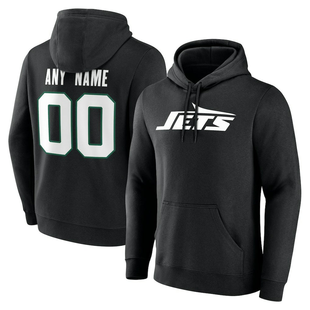 New York Jets Team Authentic Personalized Name & Number Hoodie - Black online