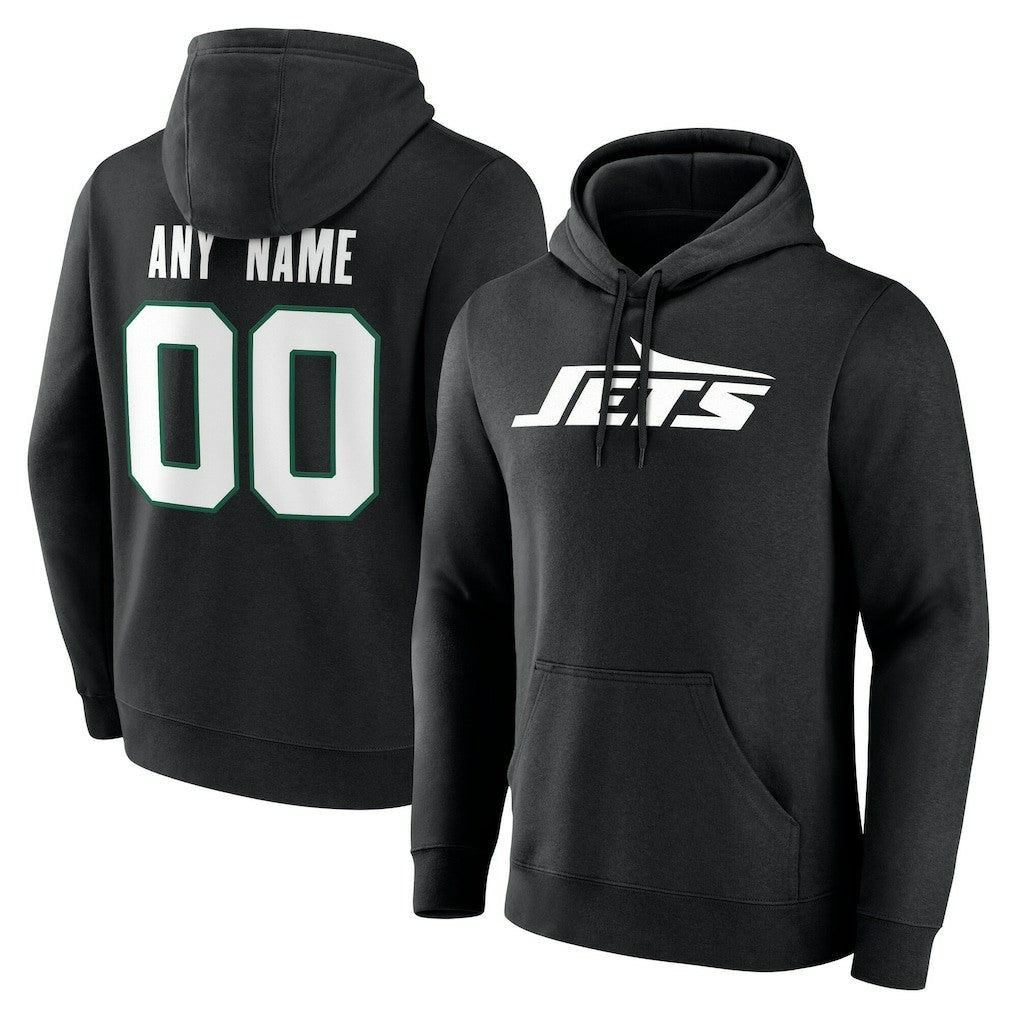 New York Jets Team Authentic Personalized Name & Number Hoodie - Black online