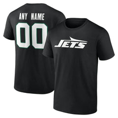 New York Jets Team Authentic Personalized Name & Number T-Shirt - Black outlet