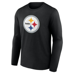 Pittsburgh Steelers Team Authentic Personalized Name & Number Long Sleeve T-Shirt - Black outlet