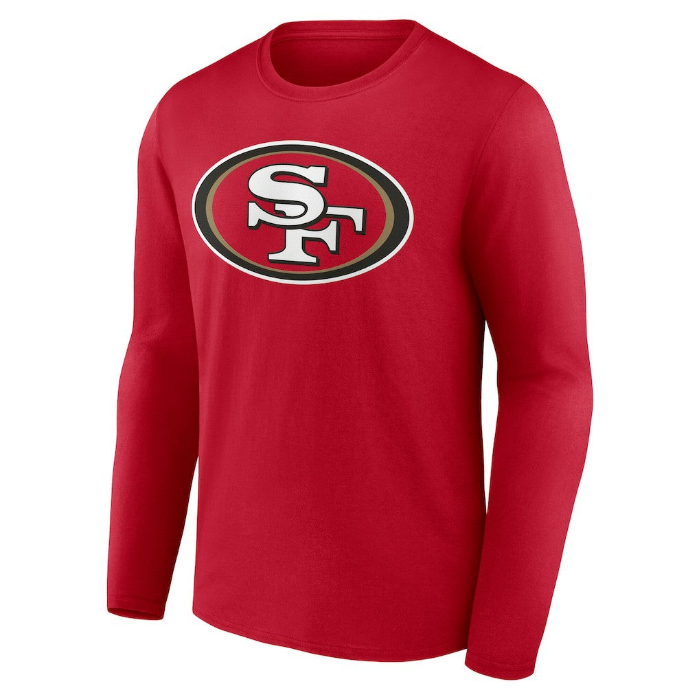 San Francisco 49ers Team Authentic Personalized Name & Number Long Sleeve T-Shirt - Scarlet cheap