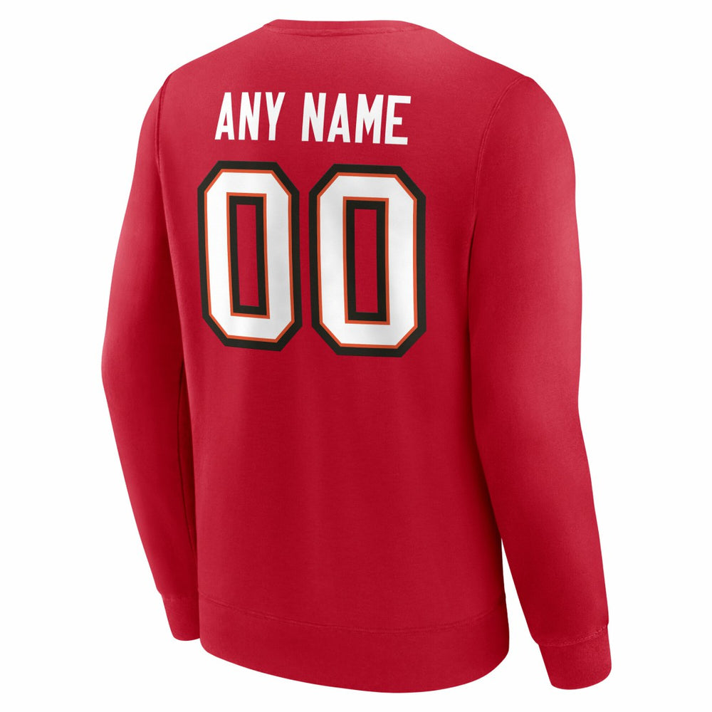 Tampa Bay Buccaneers Team Authentic Personalized Name & Number Sweatshirt - Red for sale