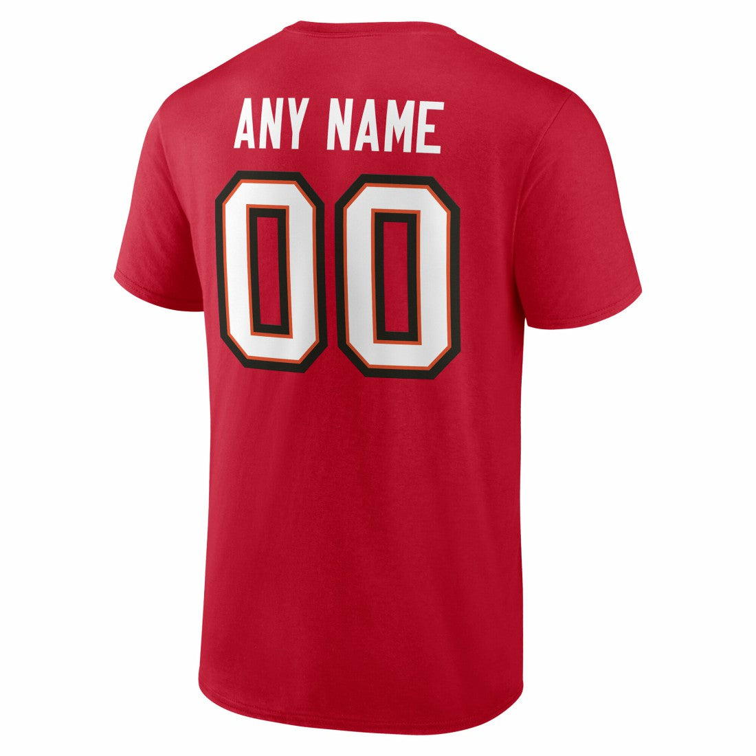 Tampa Bay Buccaneers Team Authentic Personalized Name & Number T-Shirt - Red for sale