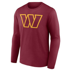 Washington Commanders Team Authentic Personalized Name & Number Long Sleeve T-Shirt - Burgundy sale