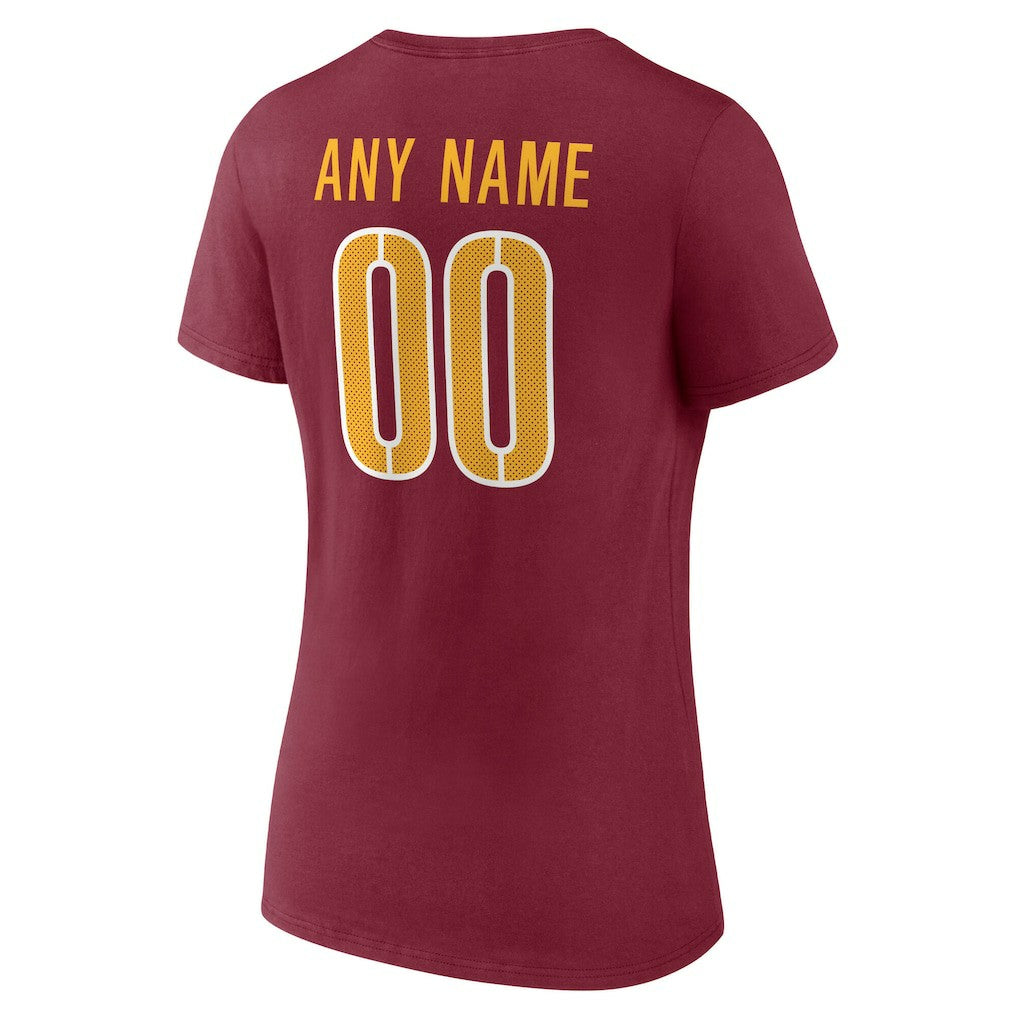 Washington Commanders Women's Team Authentic Personalized Name & Number V-Neck T-Shirt - Burgundy online