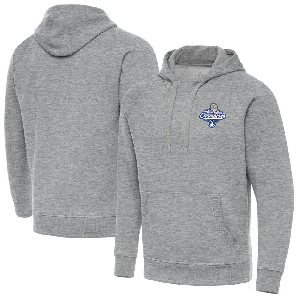 Los Angeles Dodgers Antigua Back-to-Back World Series Champions Victory Hoodie Heather Gray
