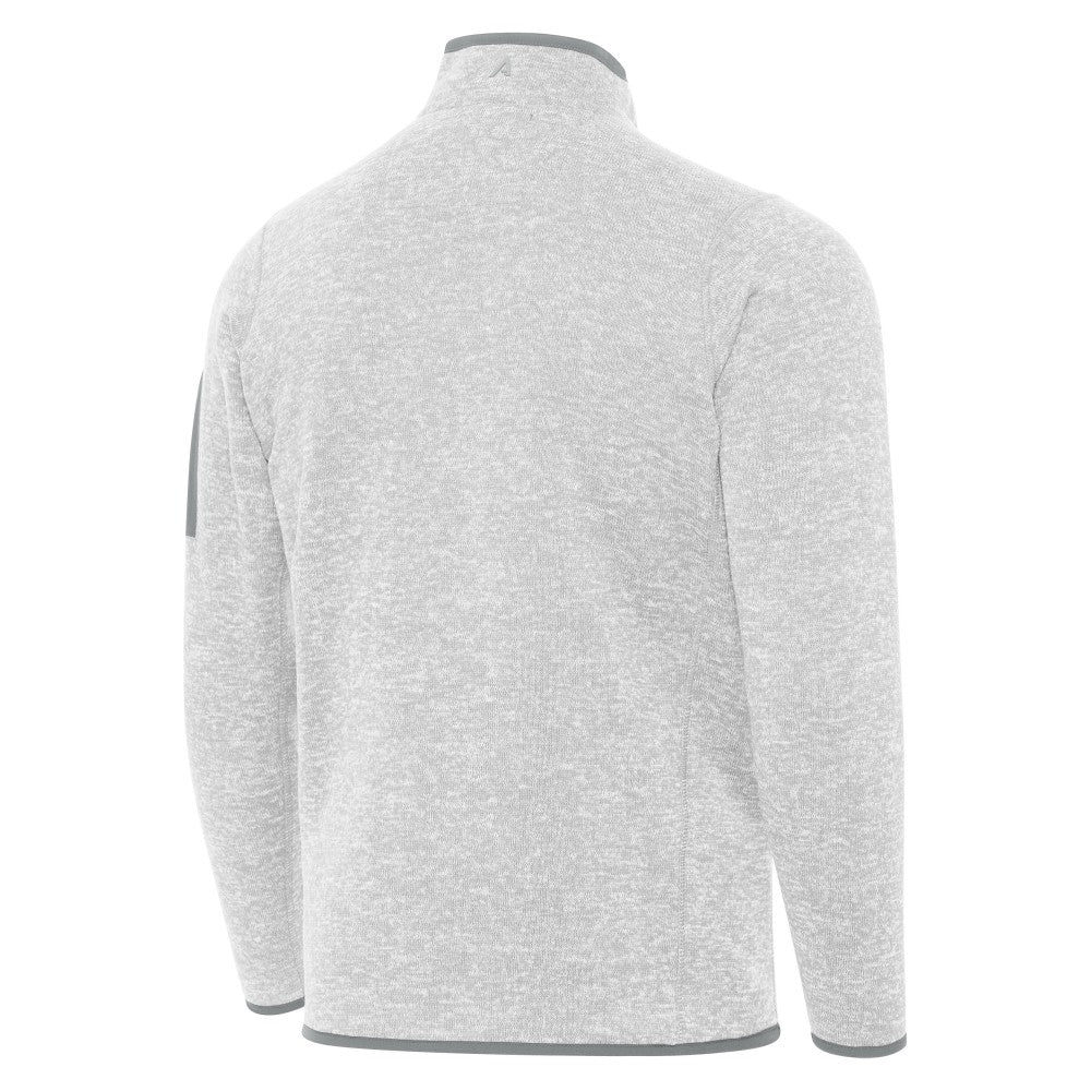 Los Angeles Dodgers Antigua Back-to-Back World Series Champions Fortune Quarter-Zip Pullover Heather Gray