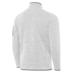 Los Angeles Dodgers Antigua Back-to-Back World Series Champions Fortune Quarter-Zip Pullover Heather Gray