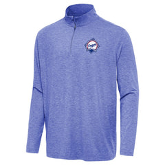 Los Angeles Dodgers Antigua Back-to-Back World Series Champions Hunk Quarter-Zip Pullover Heather Royal