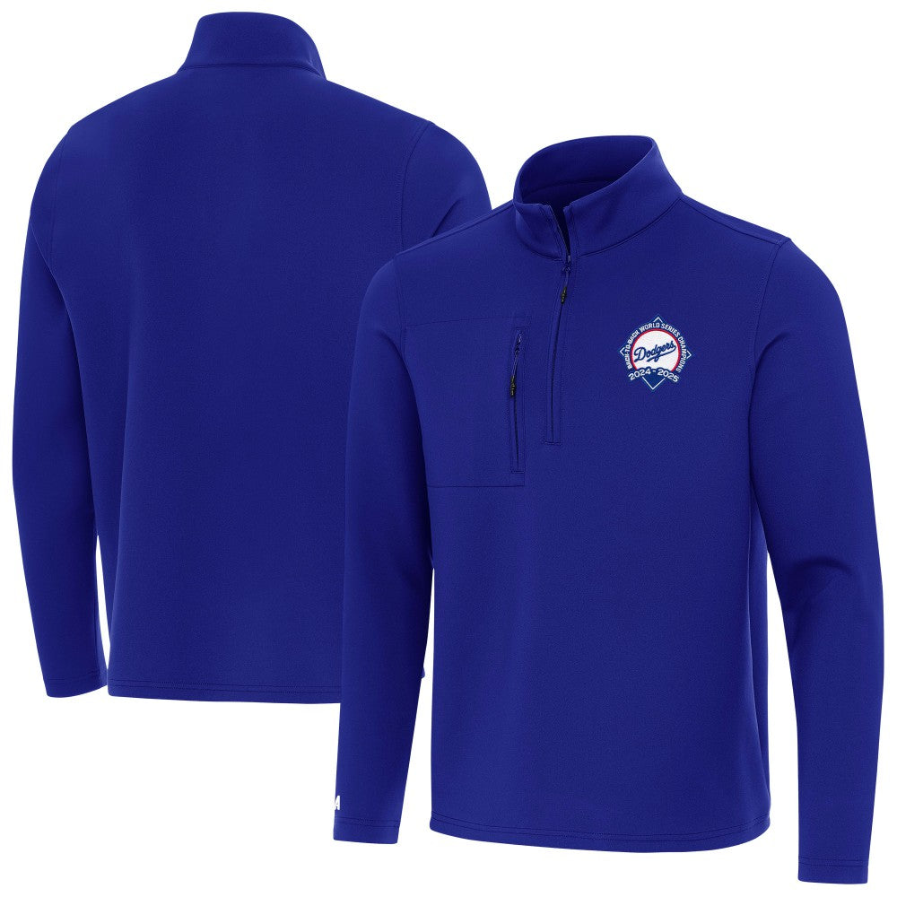 Los Angeles Dodgers Antigua Back-to-Back World Series Champions Insider Quarter-Zip Pullover Royal