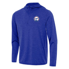 Los Angeles Dodgers Antigua Back-to-Back World Series Champions Tidy Quarter-Zip Hoodie Heather Royal