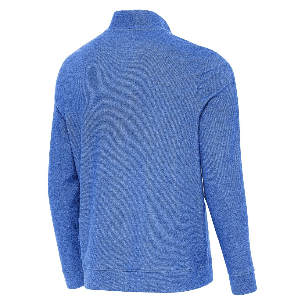 Los Angeles Dodgers Antigua Back-to-Back World Series Champions Subtle Quarter-Zip Pullover Heather Royal