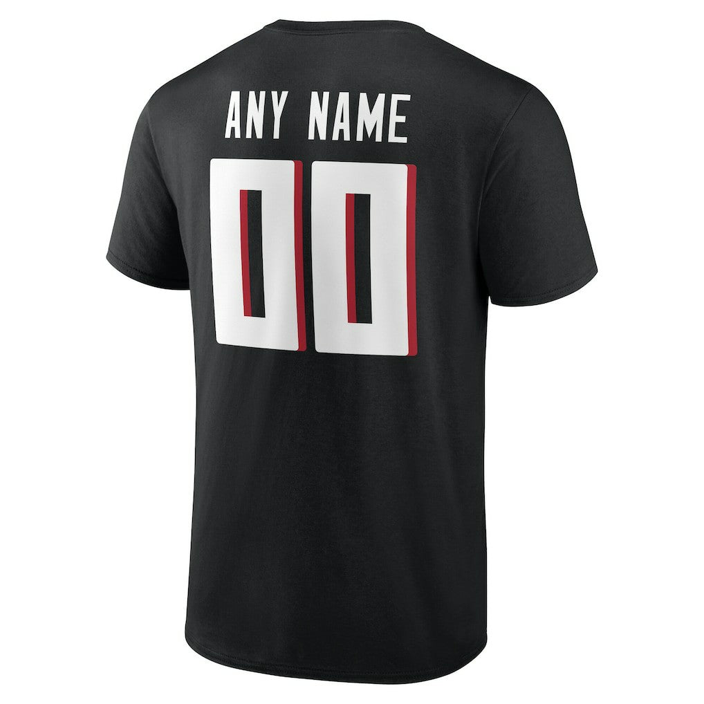 Atlanta Falcons Big & Tall Team Authentic Custom T-Shirt - Black on sale