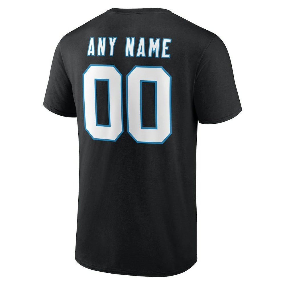 Carolina Panthers Big & Tall Team Authentic Custom T-Shirt - Black sale