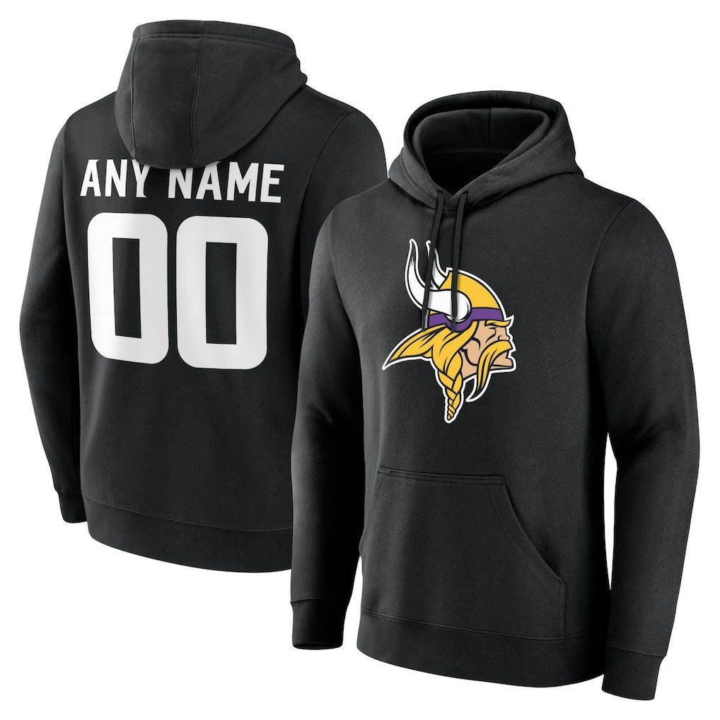 Minnesota Vikings Big & Tall Team Authentic Custom Hoodie - Black for sale