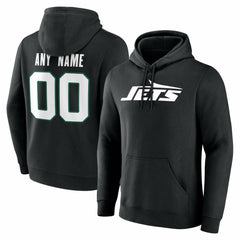 New York Jets Big & Tall Team Authentic Custom Hoodie - Black outlet