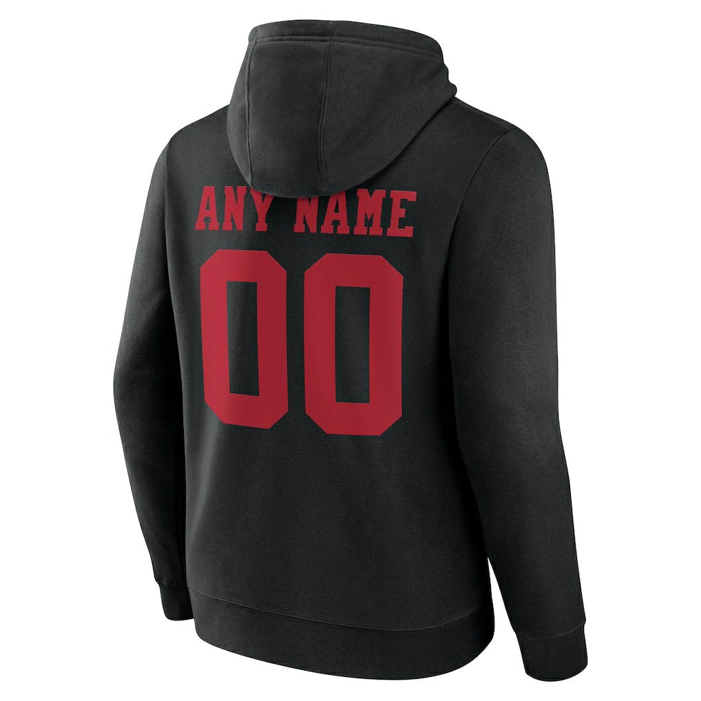 San Francisco 49ers Big & Tall Team Authentic Custom Hoodie - Black discount