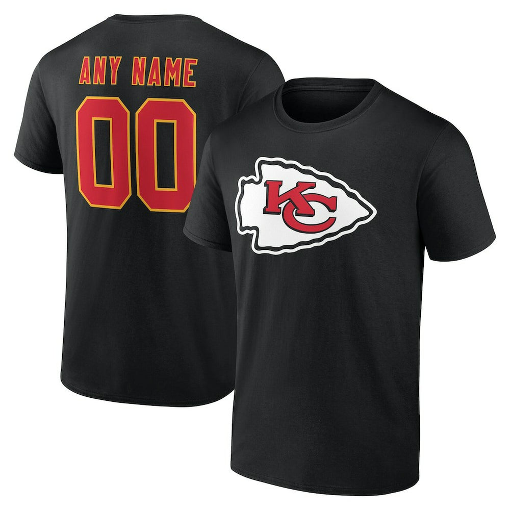Kansas City Chiefs Big & Tall Team Authentic Custom T-Shirt - Black for sale