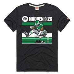 Saquon Barkley Philadelphia Eagles Homage Unisex Madden NFL '26 Retro Cover Tri-Blend T-Shirt - Charcoal for sale