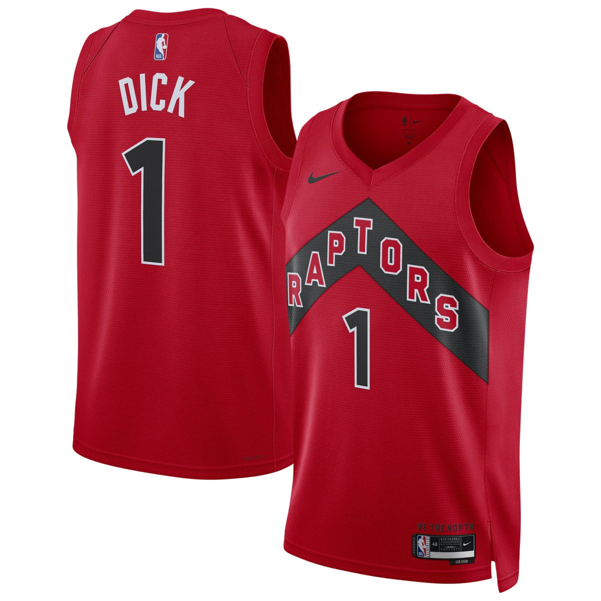 Gradey Dick Toronto Raptors Unisex Swingman Player Jersey - Icon Edition - Red sale