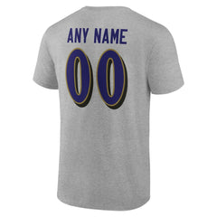 Baltimore Ravens Big & Tall Team Authentic Custom T-Shirt - Gray online