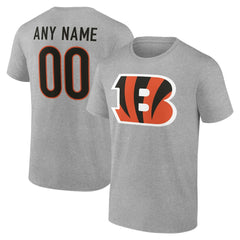 Cincinnati Bengals Big & Tall Team Authentic Custom T-Shirt - Gray sale