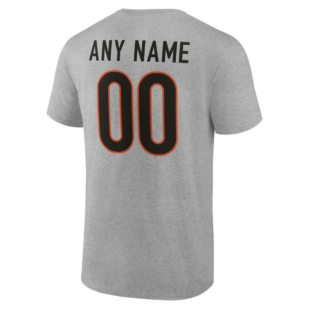 Cincinnati Bengals Big & Tall Team Authentic Custom T-Shirt - Gray sale